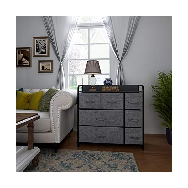 Kamiler 7 Drawer Dresser,3Tier Storage Organizer,Chest of Drawers for