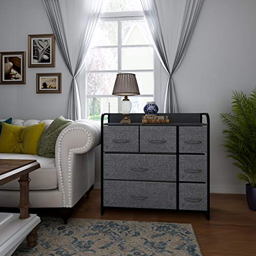 Kamiler 7 Drawer Dresser,3Tier Storage Organizer,Chest of Drawers for