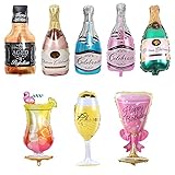 【Fácil de usar】Simplemente use una pajita o una bomba manual para inflar el globos champagne. Esta globos de papel de aluminio con globo de aluminio tiene una válvula autosellante.
