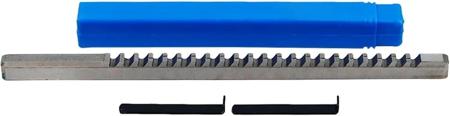 Keyway Cutting Tool HSS Broach 3/8 C Push-Type Keyway Cutting for CNC Machine Tools with 2Pcs Shims for CNC Cutting Machine Too