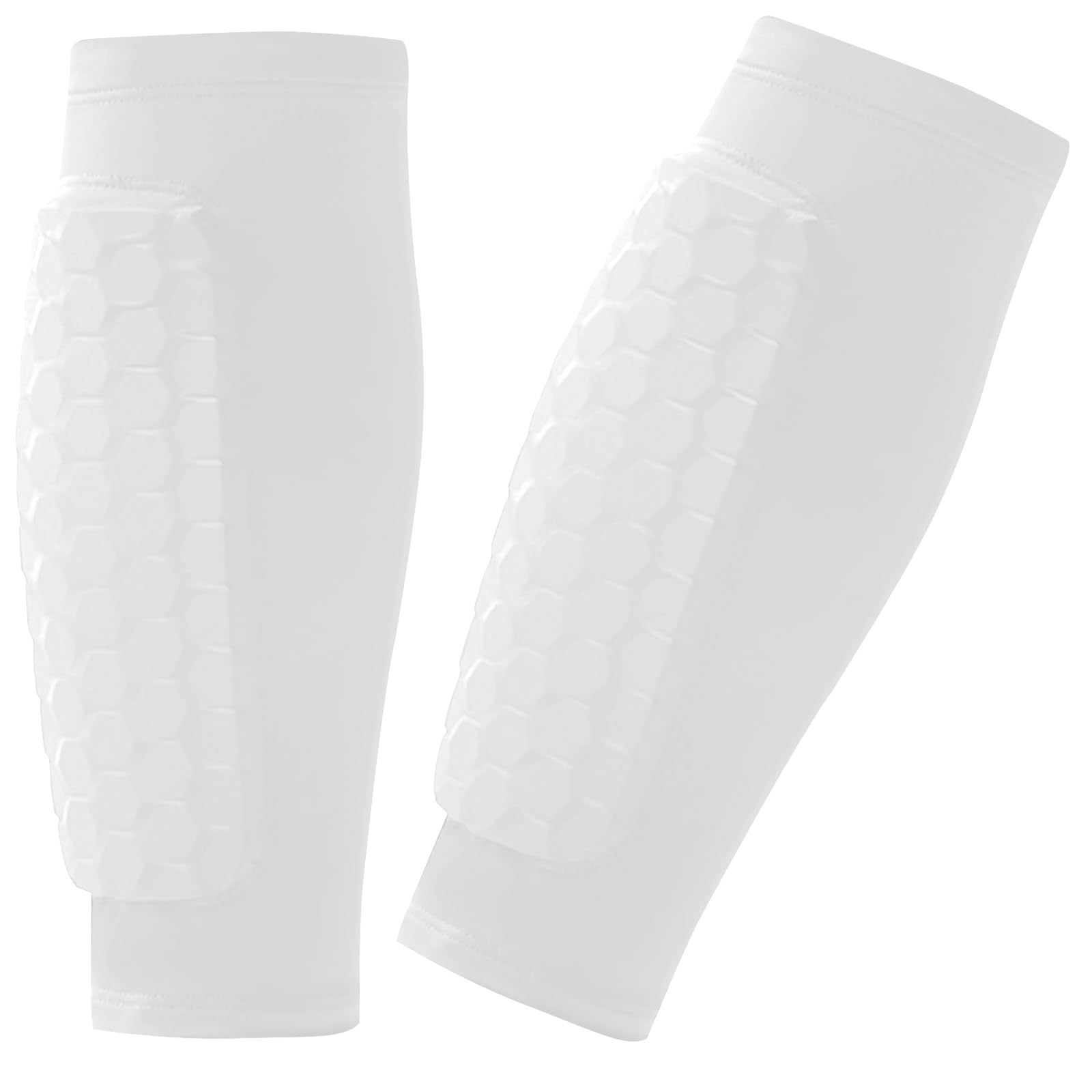 Laimer Schienbeinschoner Kinder - Schienbeinschoner Fußball Herren | Schienbeinschonerhalter | Anti-Rutsch-Socken | Sport Schienbeinschutz | Wadenschutz für Jungen & Mädchen （XS, Weiß）
