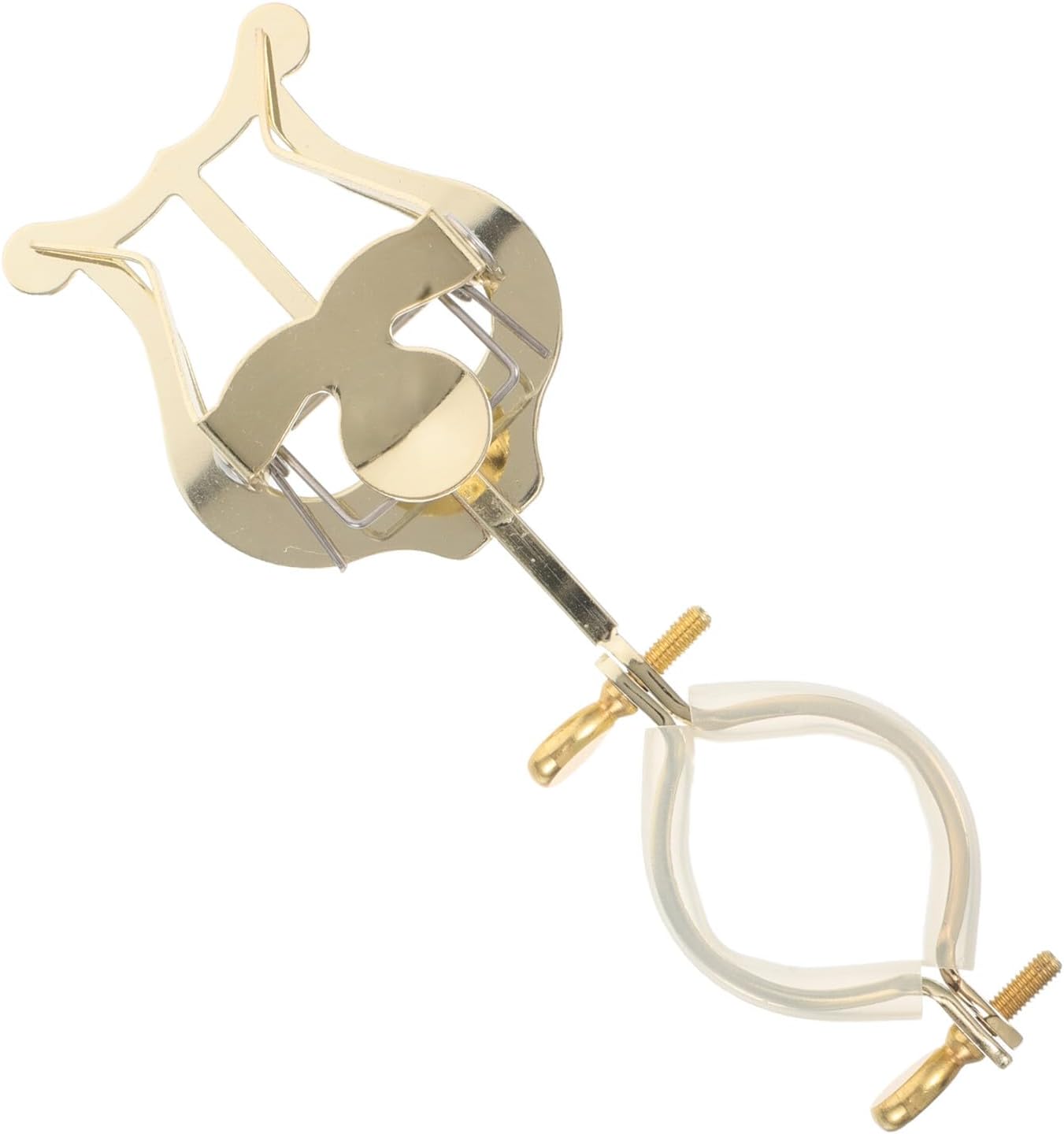 Marching Band Clarinet Lyre Clip Metal Music Score Clamp Portable Sheet Music Holder for Oboe and Double-pipe Instruments