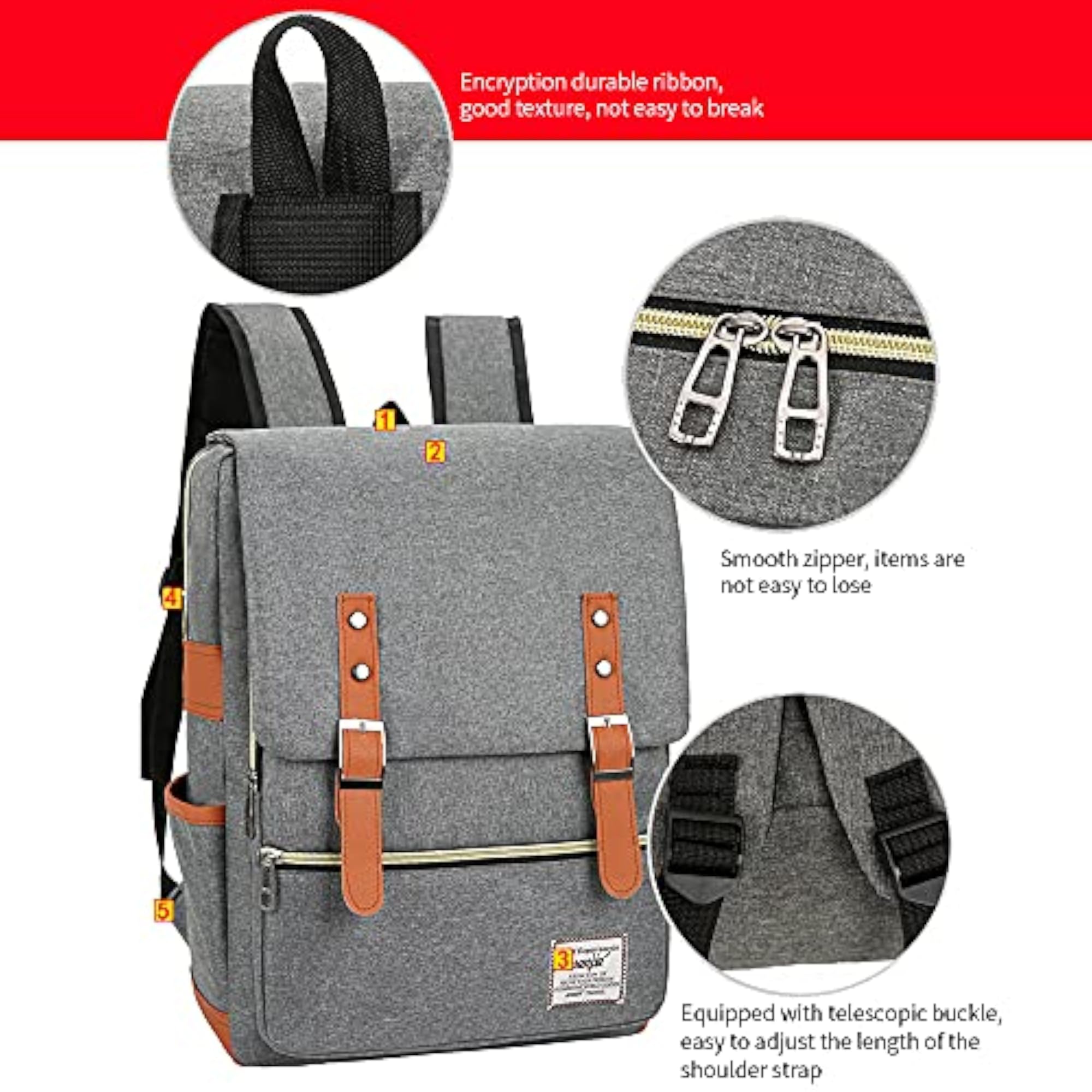Large Capacity Computer Backpack for Business and Travel