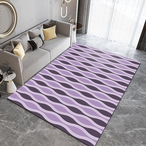 Tapis géométrique abstrait violet dégradé 180x270 cm lavable