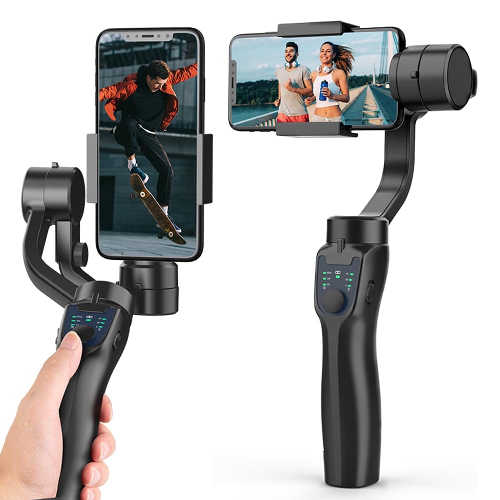 F8 Handheld 3- Gimbal Stabilizzatore Telefono Supporto Anti Shake Video Registrazione Stabilizzatore per Cellulare Smartphone Facile da installare