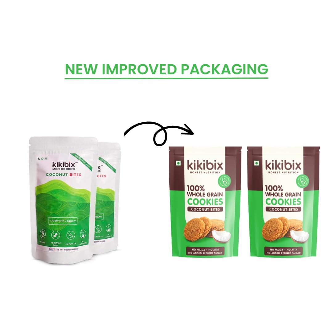 Kikibix High Fibre Coconut Cookies, High Fibre, Tasty & Healthy Mini Jaggery Biscuits, Multigrain Digestive Biscuit, Healthy Snacks For Adults & Kids,160 Gms - Image 8 thumbnail