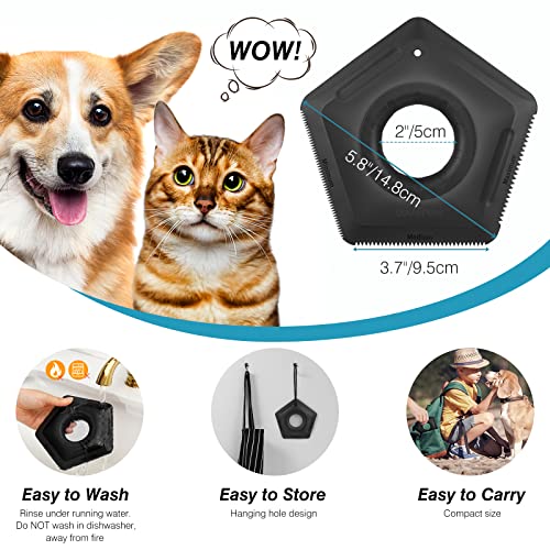 Image of VavoPaw Hair Remover, 2Pack Pet Detailer Brush for Couch, Car Interior, Fur Removal for Carpet, Auto Detailing, Furniture, Lint, Sofa, Black
