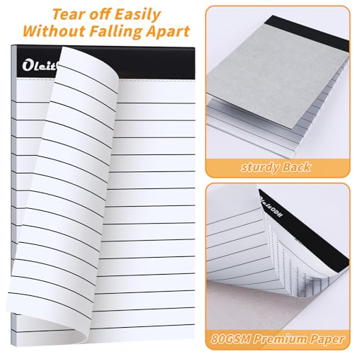 Image of Oleitodh 3x5 Notepads - 48 Pack White Memo Pads Small Writing Pads with Perforated Lined Pages, Mini Note Pads 30 Sheets per Lined Note Pads 3x5, Pocket Notepads for Office School Home Supplies