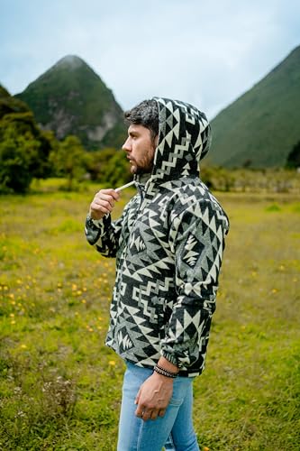 Image of Handmade Alpaca Sweater for Men or Women, Vibrant Colors, Soft and Hypoallergenic, Crafted by Otavalenos Artisans in Ecuador.