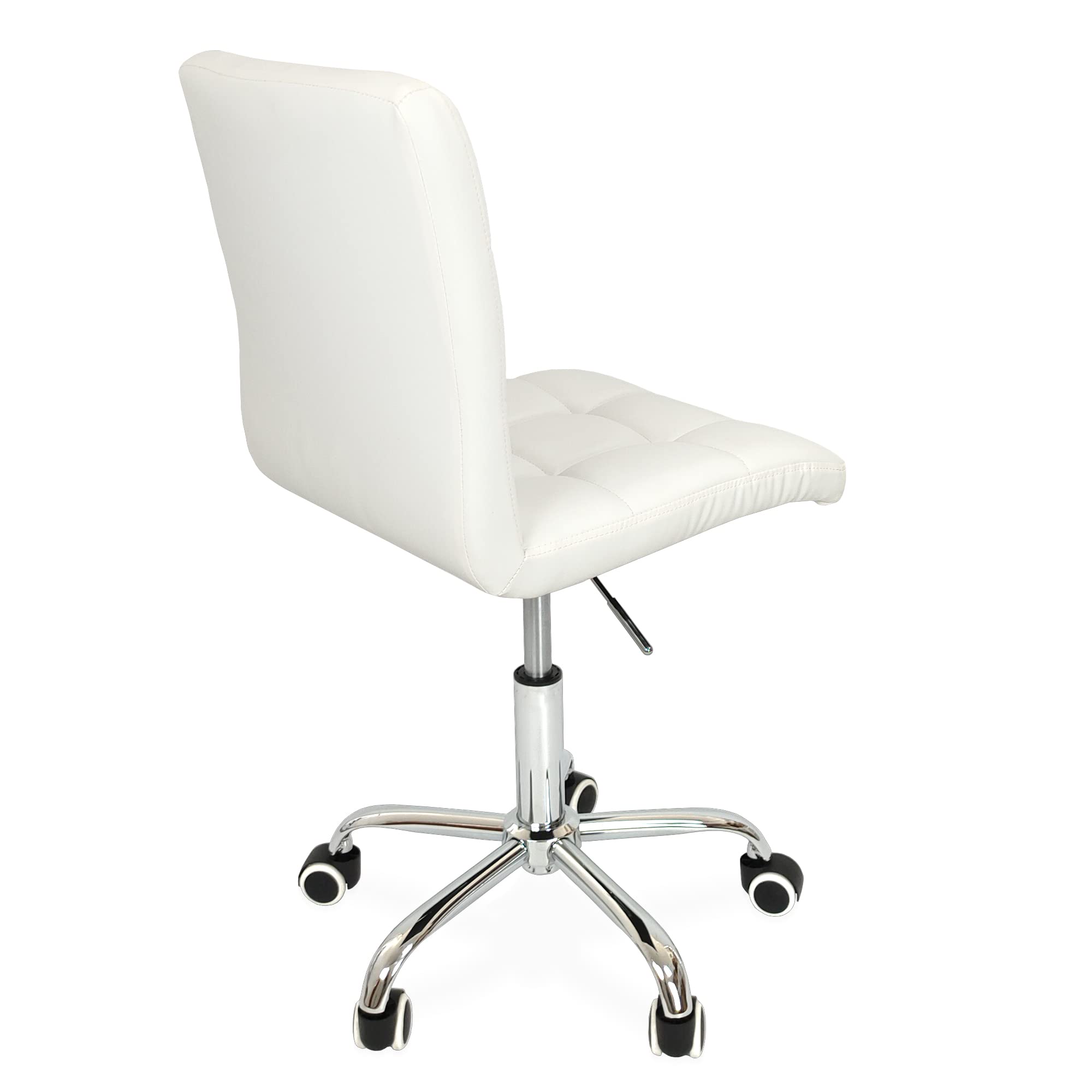 BELTOM® Silla giratoria de Altura con Ruedas Ajustable para Escritorio de Oficina, Estudio de PC - Blanco