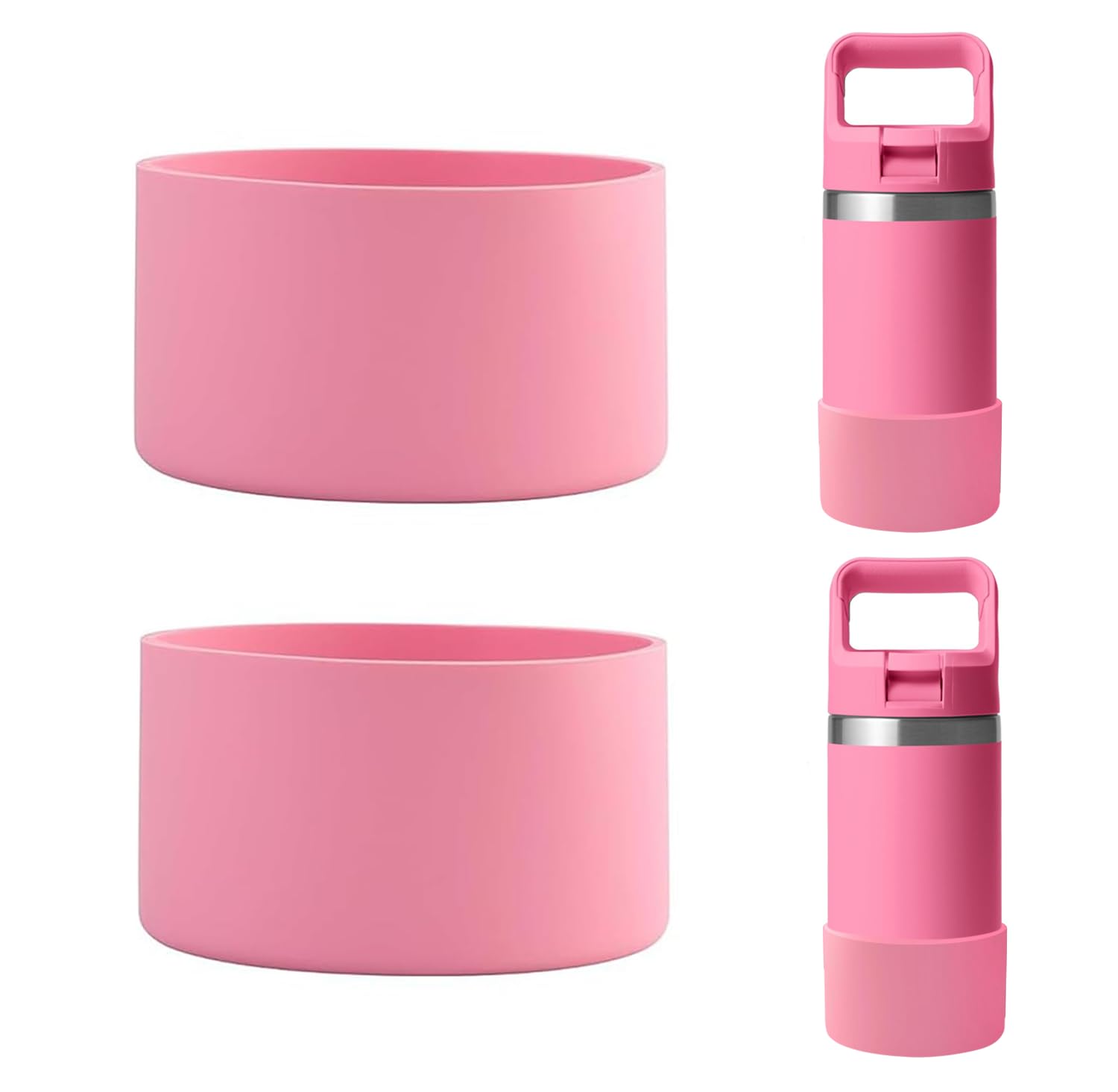 UWSTE 2Pcs Silicone Boot for YETI Rambler Jr 12oz and 18oz Bottle, Anti-Slip Sleeve Bottom Protector Accessories for YETI Rambler 12/18oz, BPA Free Silicone — image 1