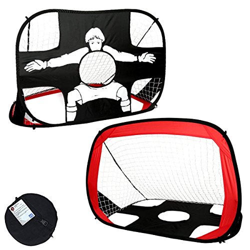 OUTAD Portería de Fútbol para Práctica ( 110 x 80 x 80cm, 210D tela de Oxford), color rojo