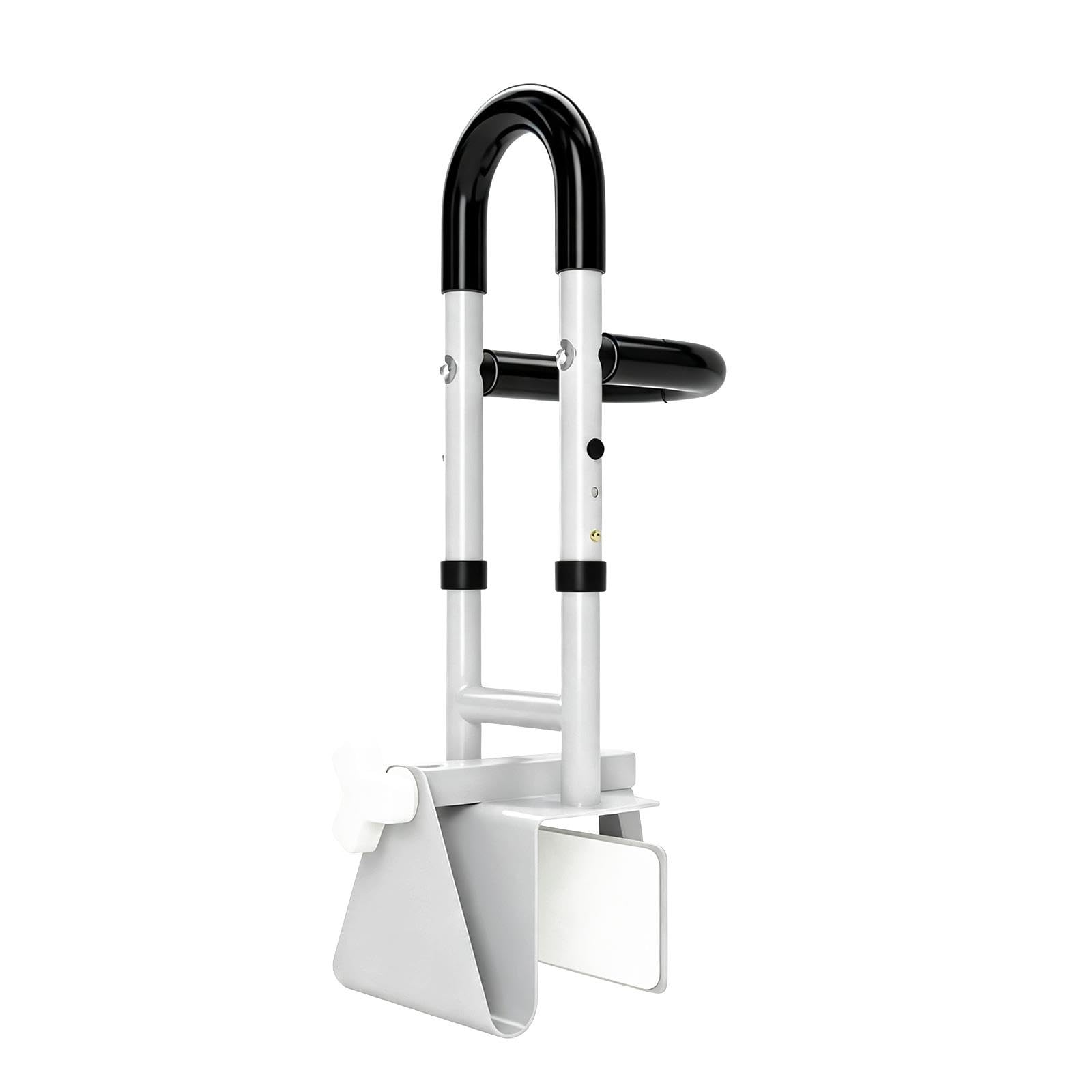 Corrimano Regolabile Vasca da Bagno, Doppia Impugnatura | Corrimano Doccia 38‑43,5 cm, Fissaggio Morsetto Senza Fori, 136 Kg, Maniglie Rimovibili per Anziani & Disabili