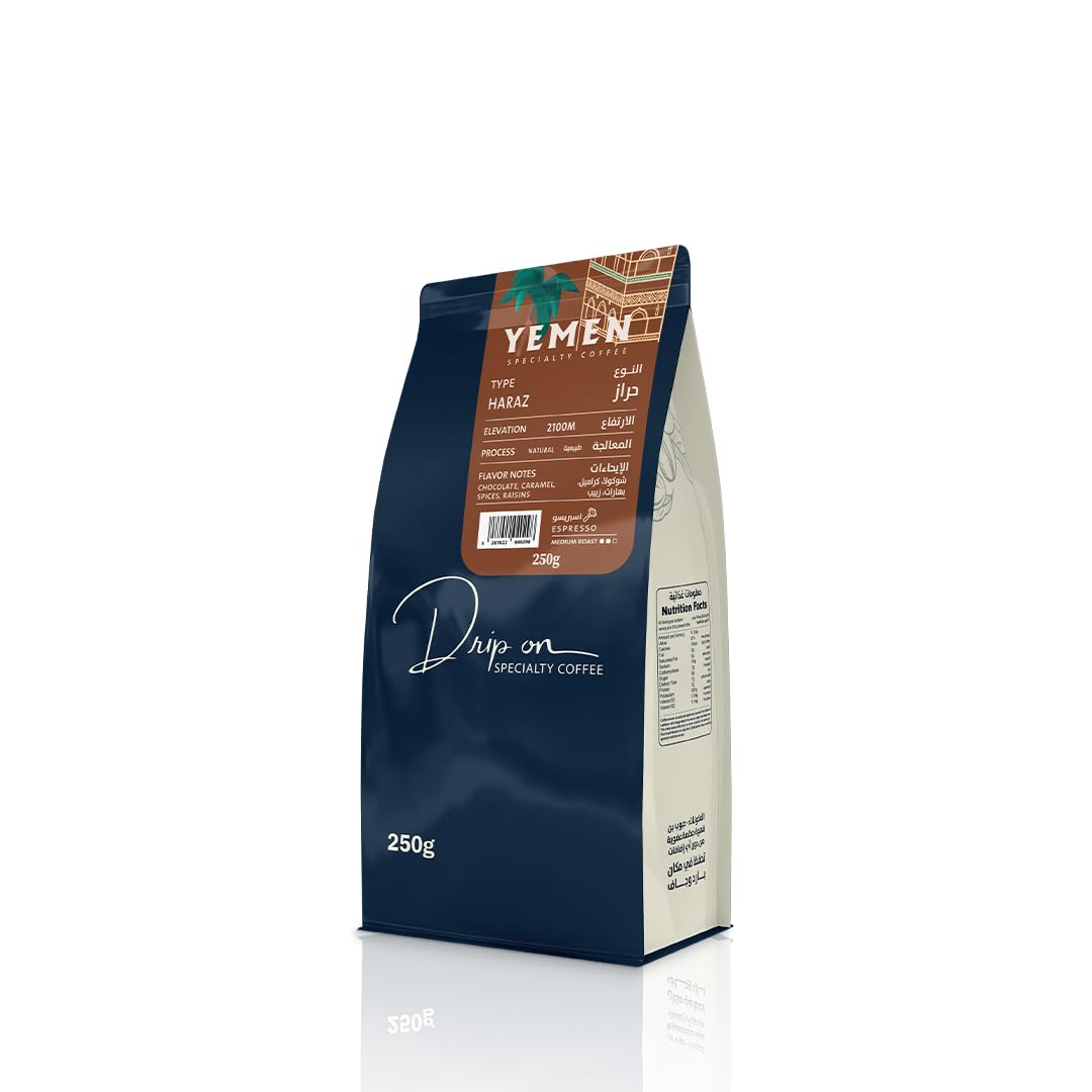 Drip on Specialty Coffee Roasted Beans - Whole Beans 250 g - Yemen