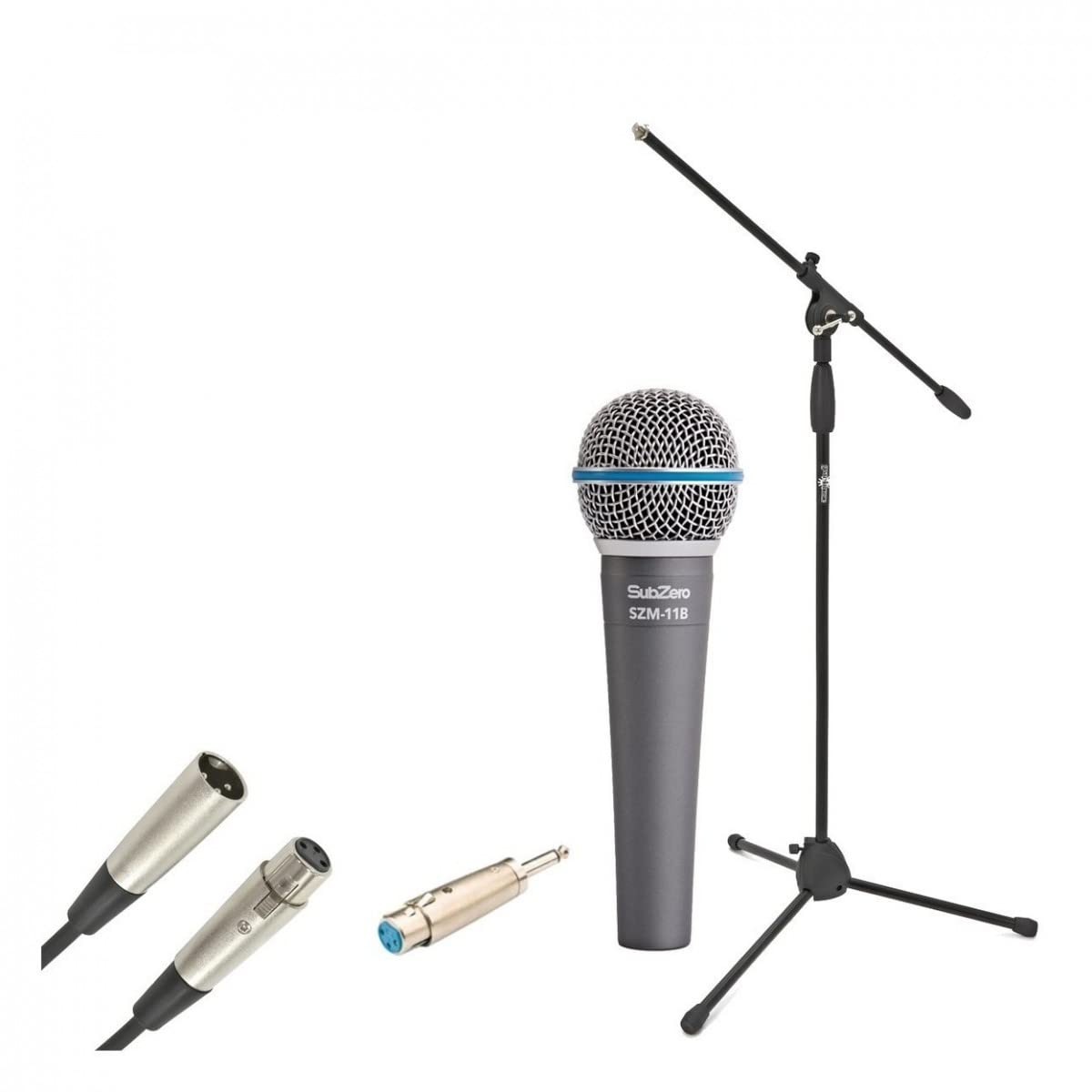 SubZero Micrófono Vocal dinámico con Soporte de Brazo y Cable 11B