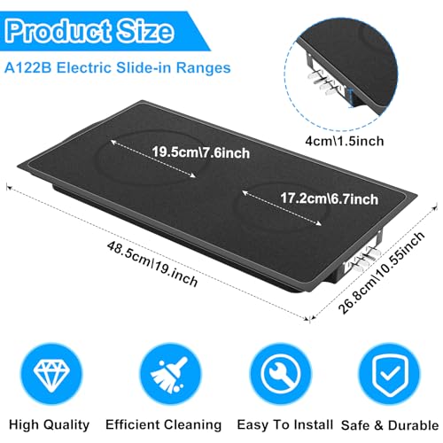 Image of [2 PACK] Upgraded A122B A122BA Radiant Cartridge Compatible with Jenn air Cooktop Replacement Parts Radiant Cartridge JEA8120ADB Whirlpool Jennair Cooktop parts Electric Cooktop Stove Burners