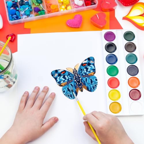 BESPORTBLE Wooden Discs Craft Painting 40 Pieces Wooden Blank Butterflies Wooden Plates DIY Craft Material Wood Scrapbooking Discs Wooden Ornaments Decoration - Image 2