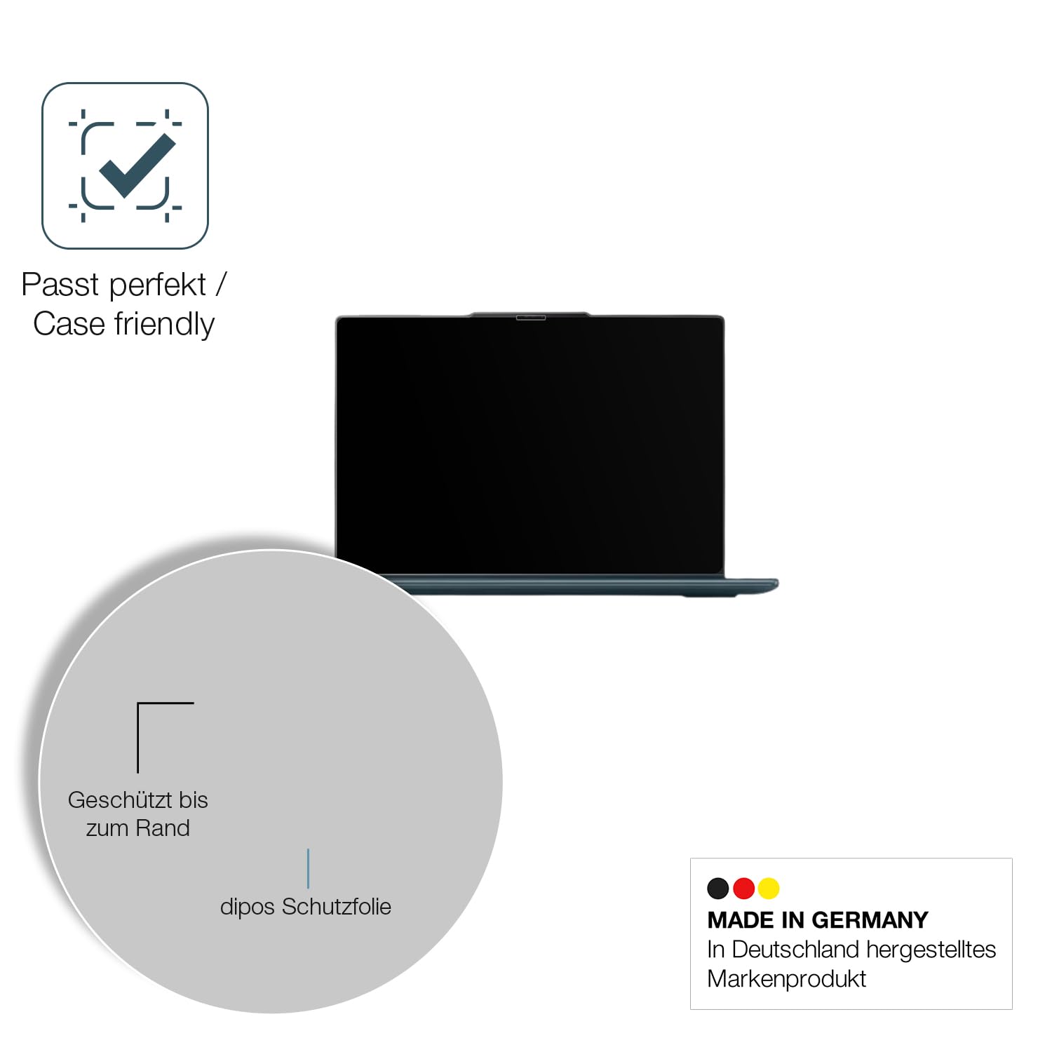 dipos 2x Pellicola 9H opaca per Lenovo Yoga 7i 2-in-1 Gen 9-14 83DJ003QGE | Antiriflesso, non si rompe e non si scheggia, non è vero vetro, Anti-Shock, antigraffio, senza bolle, autoadesiva