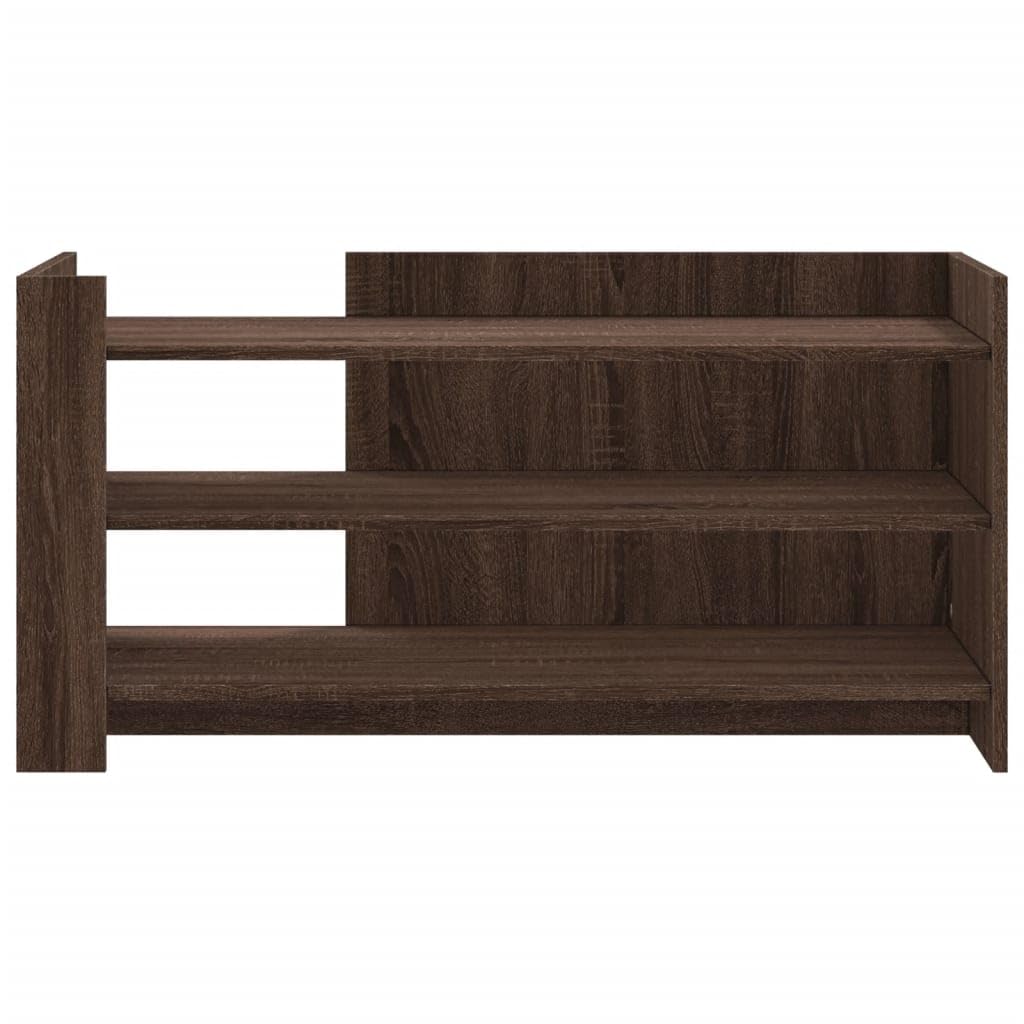 Mesa de café marrón efecto roble 100 x 50 x 50 cm de material de madera con amplio espacio de almacenamiento y dos posibilidades de montaje, mesa estable para bebidas, material duradero