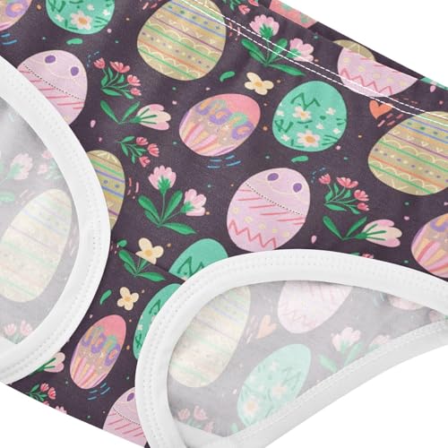 Joisal Cotton Toddler Underwear Floral Pastel Colorful Easter Eggs Floral Panties Little Girl Colorful Kids Undies Briefs 2t4