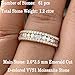Newshe Jewellery Moissanite Rings for Women 925 Sterling Silver Wedding Bands Pave Emerald Eternity Band Ring Size 5