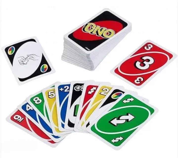 Image of ONO Card Game - 108 Playing Cards with Skip, Reverse & Draw Action Cards | Fun Indoor Game for Kids, Adults & Family | Travel Party Card Game
