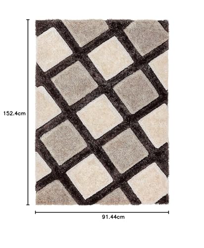 Image of Modern Soft 3D Shaggy Fur Carpets for Living Room Thick Fluffy Rugs for Bedroom, 3x5 feet, Multi Color