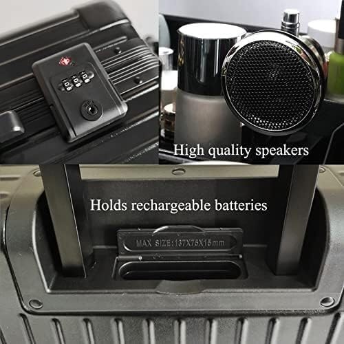 Miniatura 4 de Maletín De Maquillaje Con Ruedas, Estuche De Viaje Con Ruedas, Organizador De Cosméticos Con 4 Ruedas, Luces, Espejo, Estuche De Maquillaje