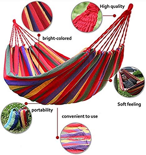 Hammock Camping Hammocks Double & Single - Hammocks For Indoor Outdoor Backpacking Survival & Travel, Portable (250X80Cm/Red) #TOP5