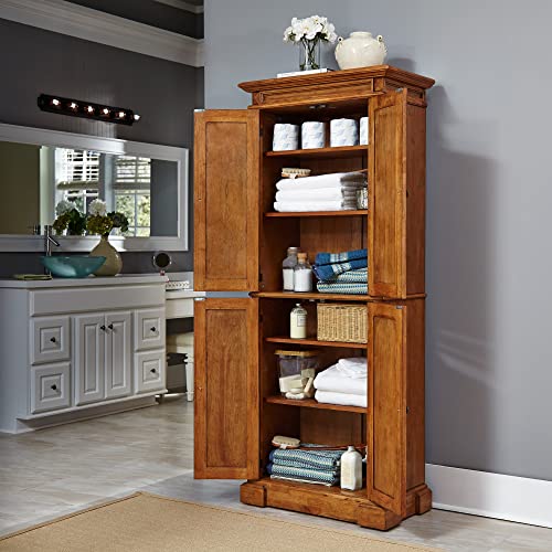 Homestyles 5004-69 Storage Pantry With Drawer And Adjustable Shelves 72 Inches High By 30 Inches Wide Distressed Oak thumb #8