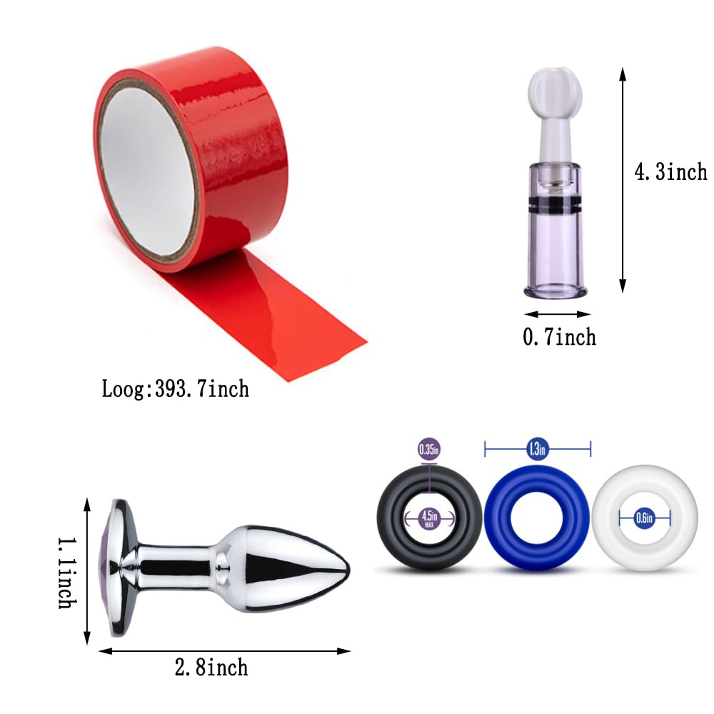 34 Pièces Kits de Bondage, SM Sex Toys Erotiques Set Adultes Toy pour Les Débutants, Érotiques Jouets Sexuels BDSM Anal Plug Menottes Masque Yeux Pour Sextape