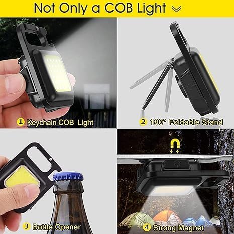 VYNEX Portable COB LED Tactical Flashlight with Storage Case β Multi-Purpose Torch for Camping, Hiking, Cycling, Emergency, Outdoor Survival and Everyday Carry 4