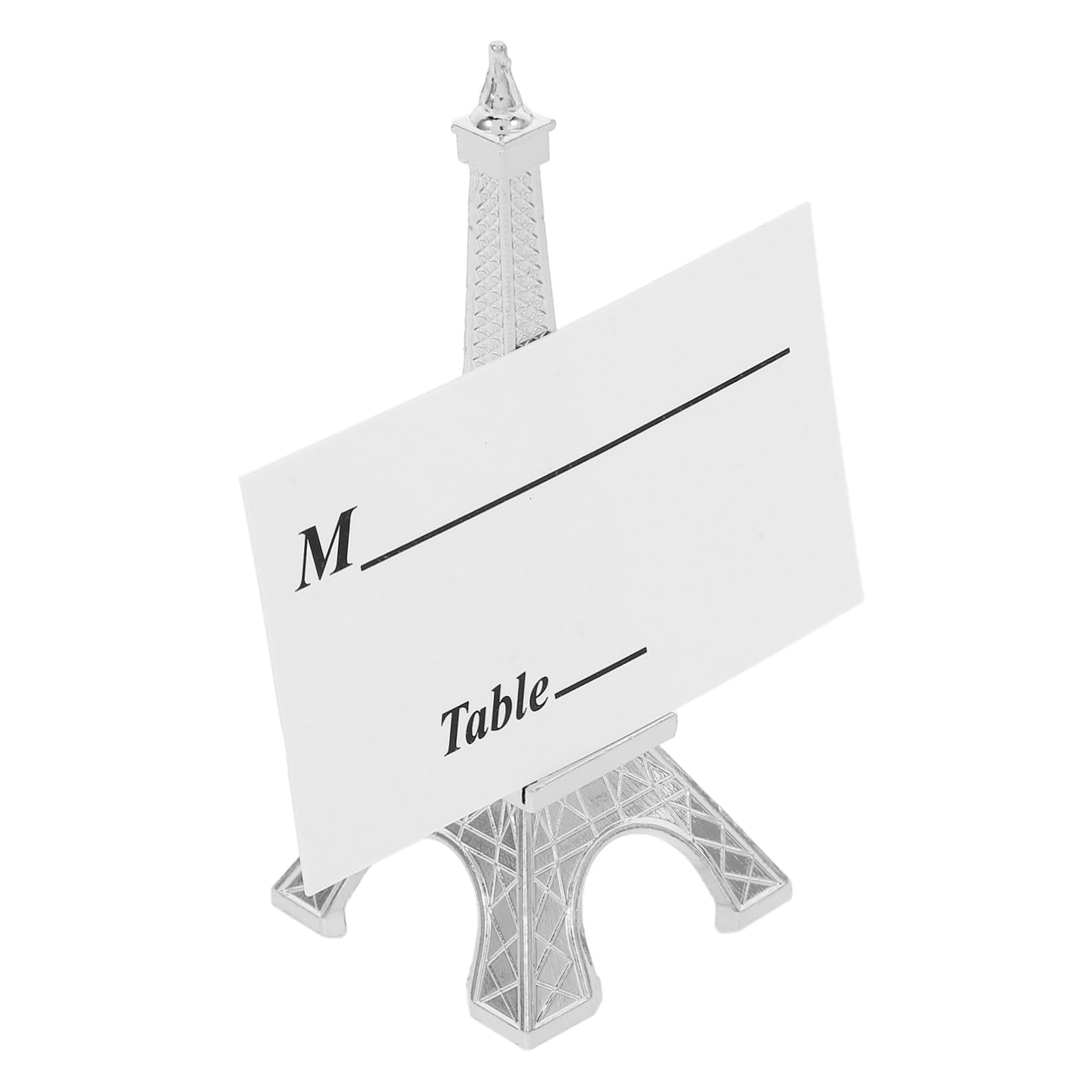 Gogogmee 1Set Desktop Card Holder Stand Eiffel Tower Design Table Sign Holders for Photos Menus and Memos for Parties Weddings and Restaurant Table Numbers