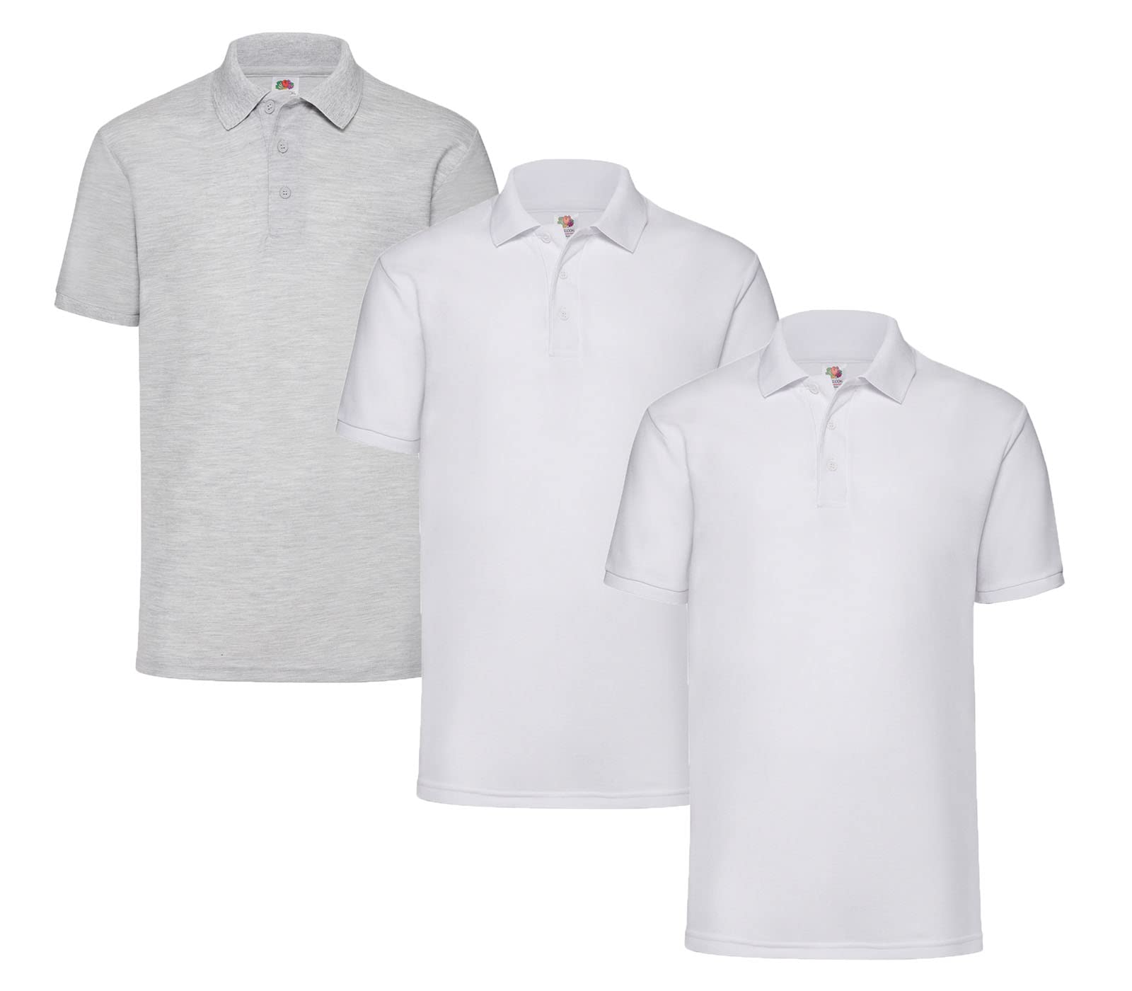 Fruit of the Loom Men's Polo Shirt (Pack of 3), XXXX-Large