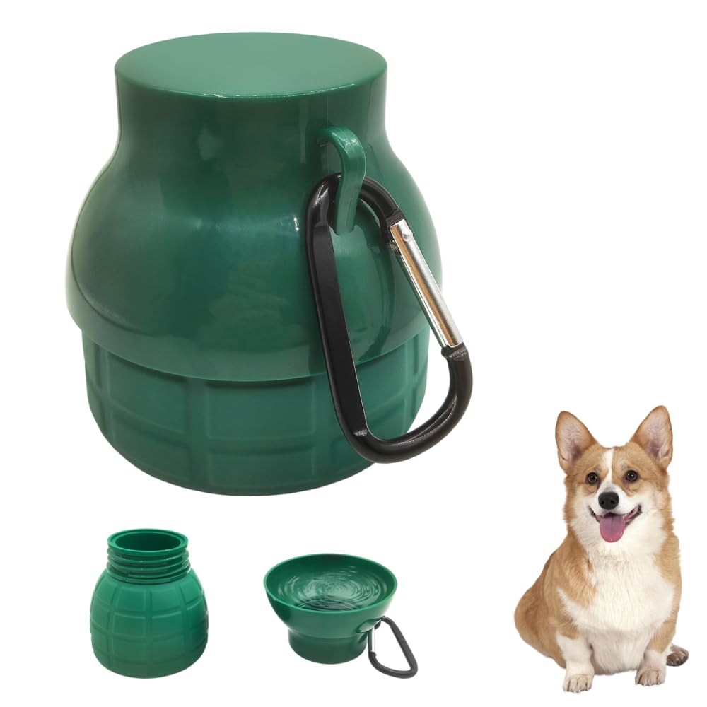 2-in-1 Portable Pet Water Bottle & Bowl, 200ml Silicone Dog Water Dispenser with Bowl for Small Dogs Cats Walking Hiking Outdoor Use