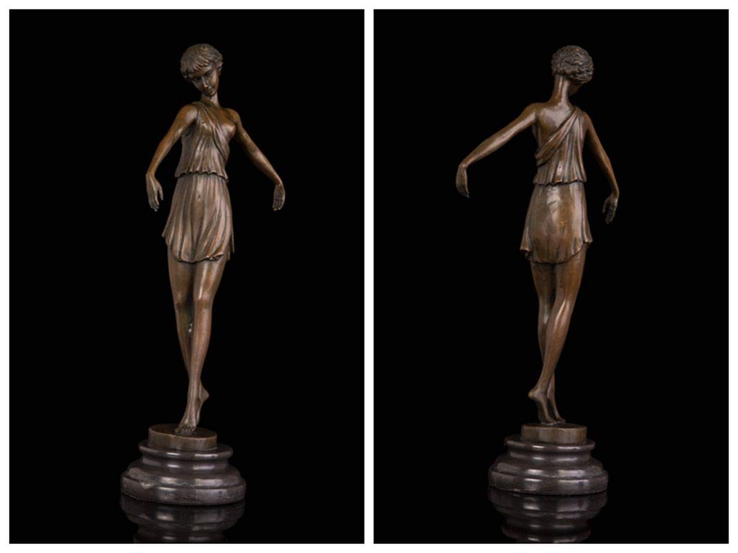 Amazon.co.jp: ブロンズ像 少女名品 インテリア家具 置物 彫刻 銅像