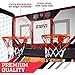 ESPN 2-Player Indoor Basketball Arcade Game EZ-Fold 2 Player (Deluxe Polycarbonate Backboard) with LED Scoring, 8 Game Options and 4-Pack of 7 Inch Basketballs