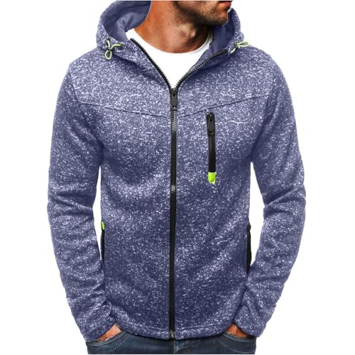 Ymosrh Men's Hoodies, Long Sleeve Zip Up Hooded Sweatshirts Casual Athletic Workout Hoodie Pullover, M-3XL