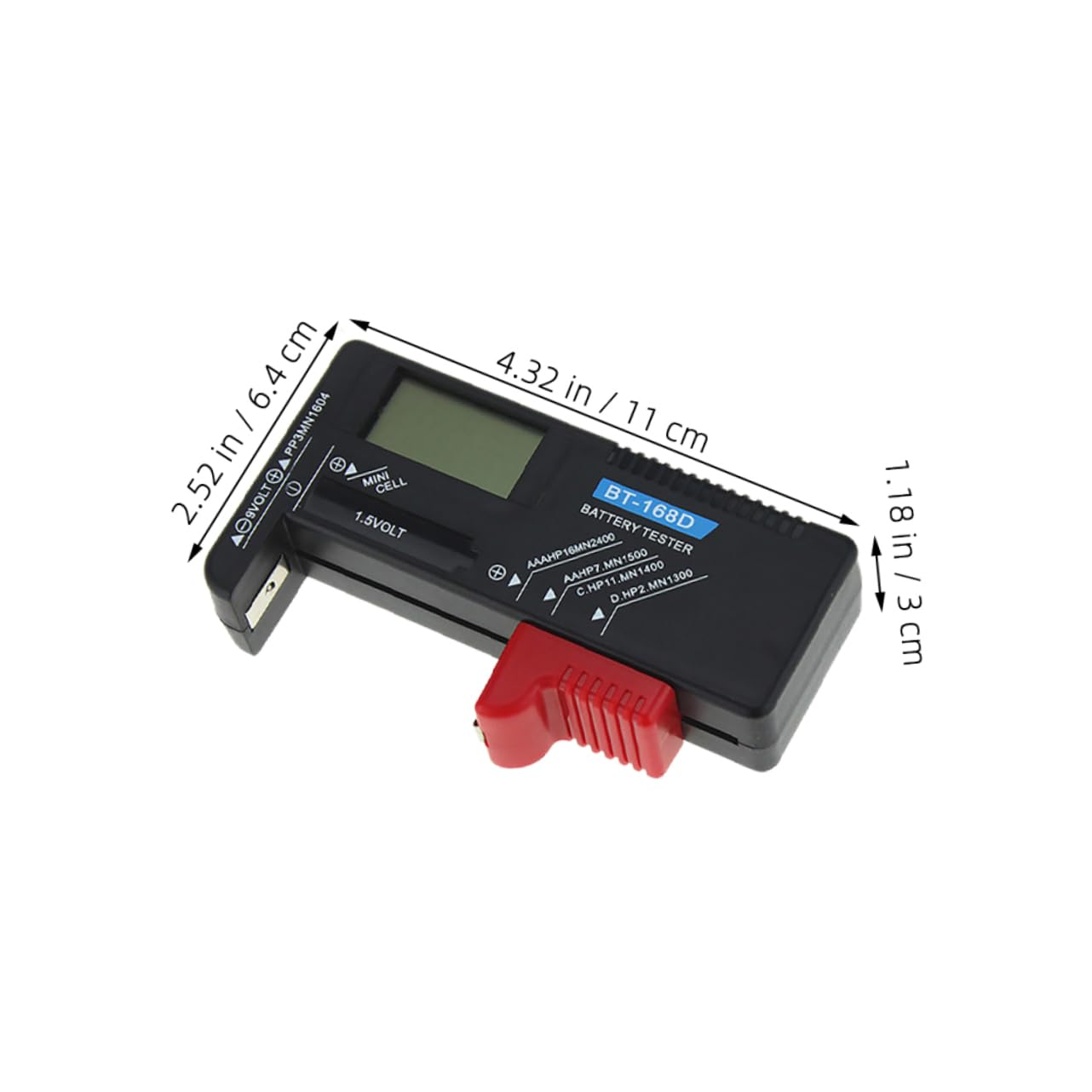 PRETYZOOM Portable Digital Battery Capacity Tester High Accuracy Electrical Battery Checker with Display for Home Office and Travel Use Versatile Voltage Indicator Tool