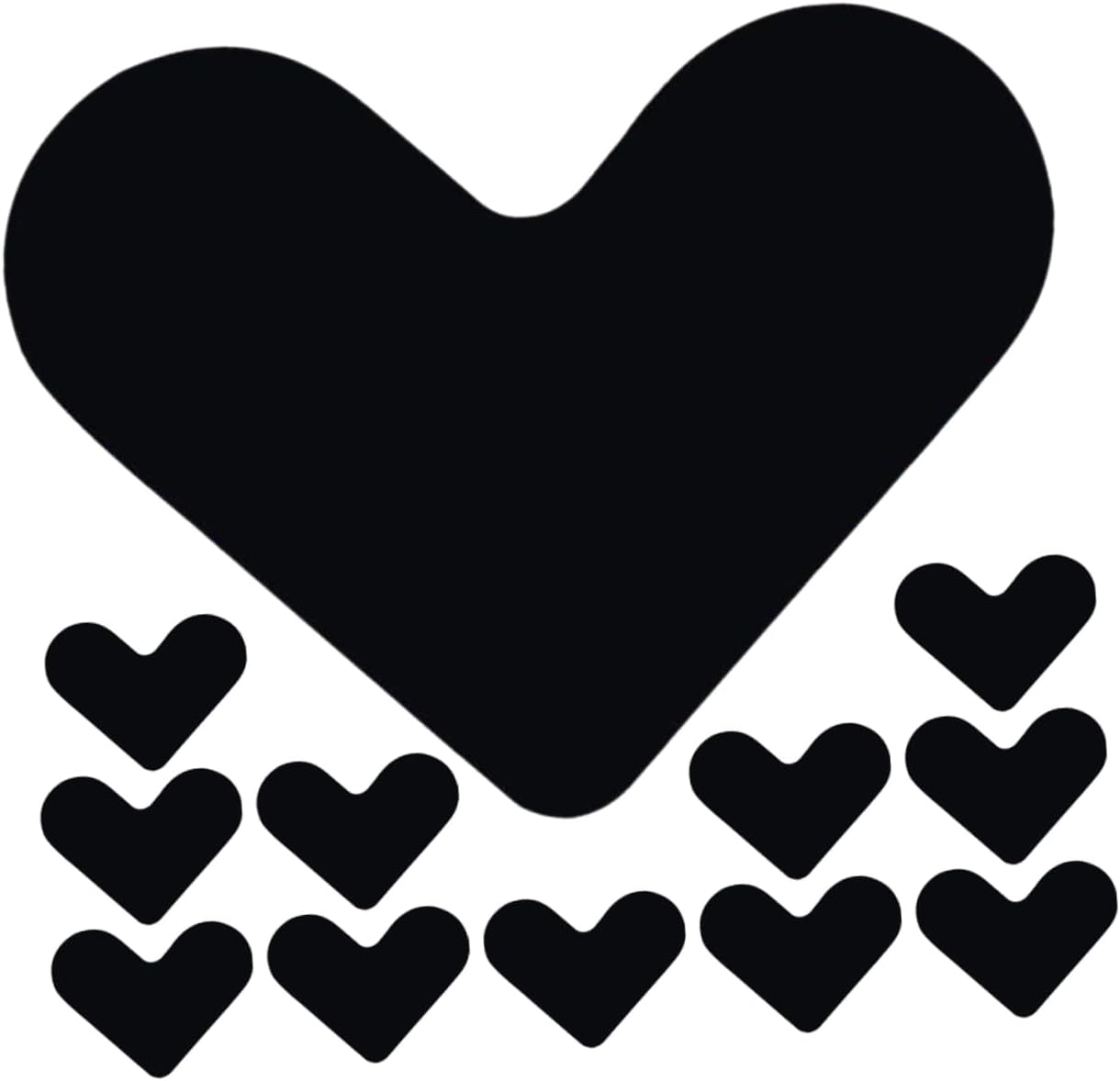 ULTECHNOVO 20pcs Heart Shaped Rug Tape Stickers Gripper Non Slip