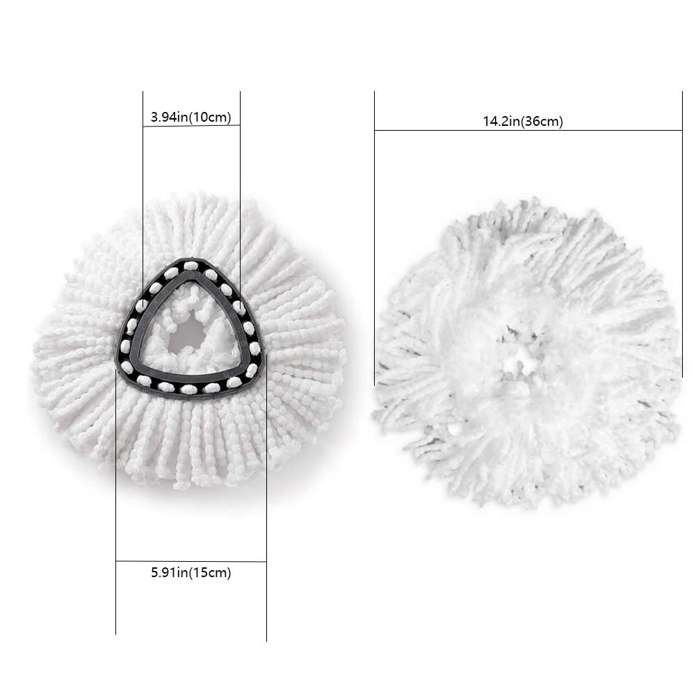 Zamienna głowica mopa z mikrofibry do mopa Easy Wring & Clean Twist Disc / Clean Spin mopa, mopa do podłogi, mopa Turbo Mop (3 szt.)