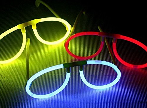 DP DESIGN® GAFAS LUMINOSOS FLUORESCENTES LED PARA FIESTAS PARTY GLOW EYEGLASSES 10 UNIDADES