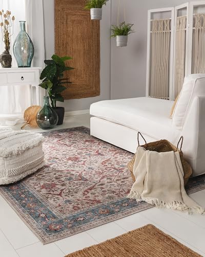 benuta Pop Teppich Laury - Multicolor 200x300 cm - Kunstfaser - Rechteckig & im Style: Vintage - Pflegeleicht für Wohnzimmer Schlafzimmer