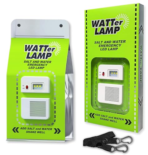 GANGXUN Salt Water Lamp 3 LED Survival Camping Lantern 140H No Batteries