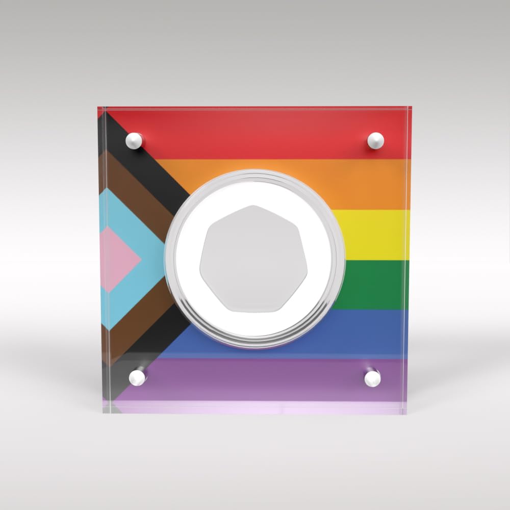 Coincollective Royal Mint Pride 50P Coin Acrylic Capsule Display Case