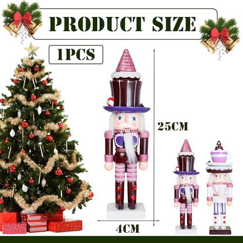 4pcs 13cm Wooden Nutcracker Soldier Christmas Nutcracker Figures Ornaments,Nutcracker Christmas Decorations,Nutcrackers Gifts Nutcracker Soldier Puppet Doll for Tree Tradition Xmas Gift Indoor Decor - Image 2