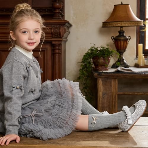 Image of GINFIVE Toddler Girls Dress Shoes Little Girls Mary Janes Ballerina Flats Shoes Toddler