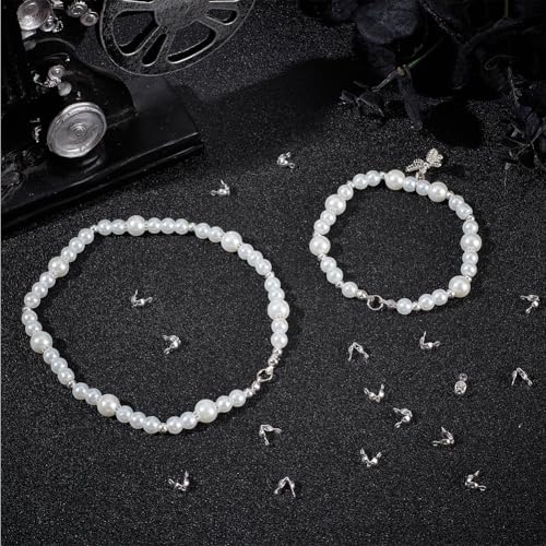 Beebeecraft 1 Box 200Pcs Bead Tips 304 Stainless Steel Crimp Beads for Jewelry Making (7x4x1.2mm), Silver, 7x4mm - Image 4