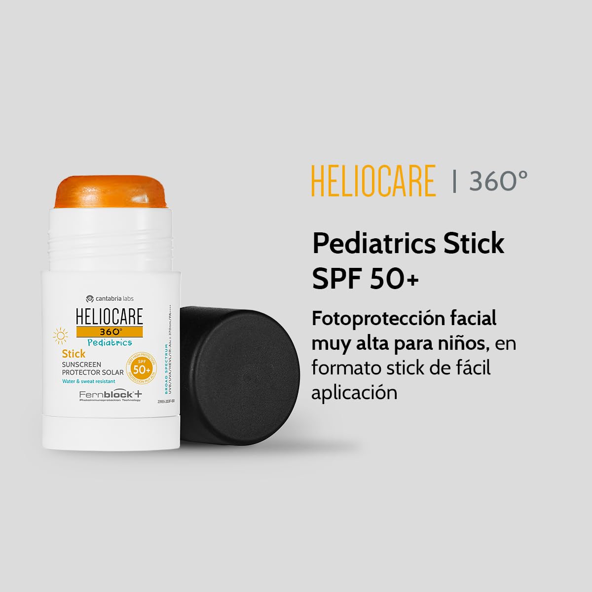 Cantabria Labs - Heliocare 360º Pediatrics Stick SPF 50+ - Fotoprotección Alta - Fácil Aplicación - Resistente al Agua - Ideal para Niños