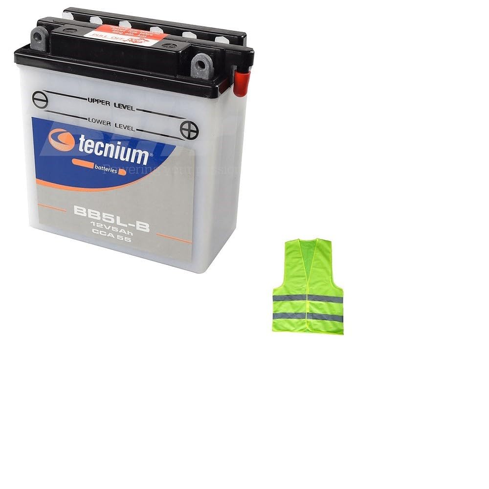 COMPATIBILE CON PIAGGIO Vespa PK S 50 per anno 1982 al 1985 BATTERIA YB5L-B TECNIUM BB5L-B FORNITA COMPLETA PER L’UTILIZZO BATTERIE 5 AMPERE 12 VOLT MOTO SCOOTER 120X60X130MM